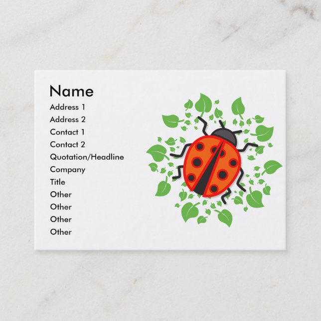 Red ladybug business card (Front)