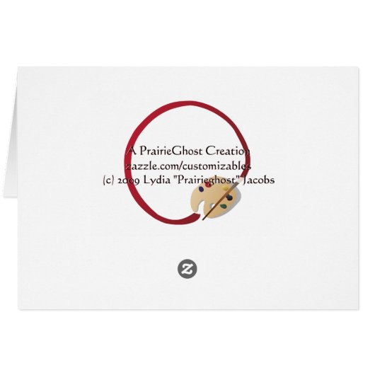 Red Ladybug Card (Back Horizontal)