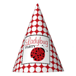 Red Ladybug Children's Birthday Party Hat