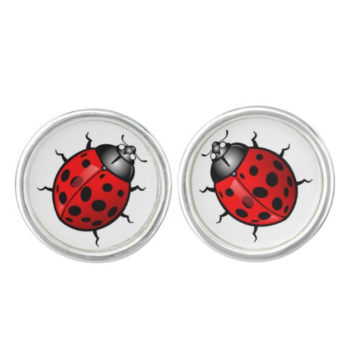 Red Ladybug Cufflinks