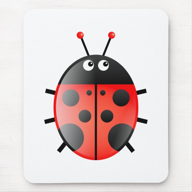 Red Ladybug Mouse Pad (Front)