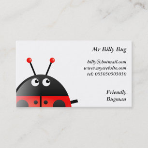 Red Ladybug, Mr Billy Bug, Business Card
