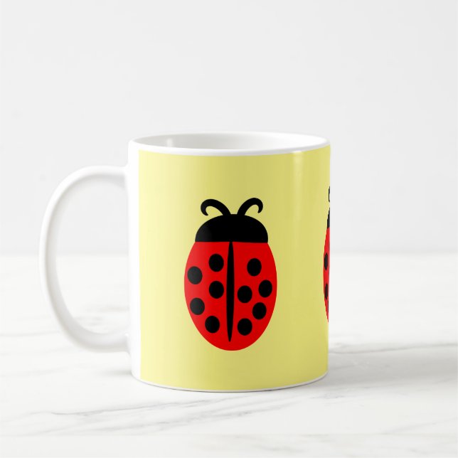 Red Ladybug  Mug (Left)