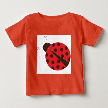 Red Ladybug Organic Baby Creeper / Bodysuit by hapagirldesigns at Zazzle