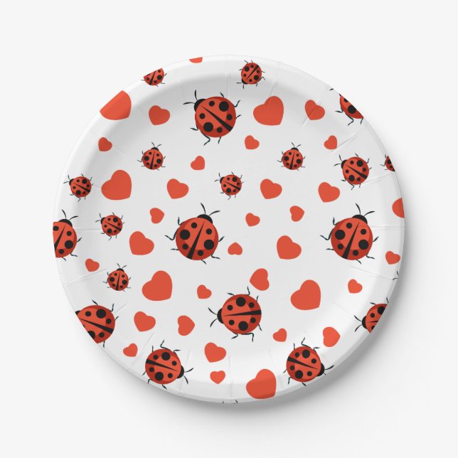 Red Ladybug Paper Plates (Front)