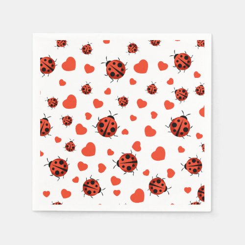 Red Ladybug Paper Plates Napkins