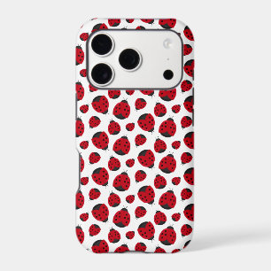 Red Ladybug Pattern iPhone 17 Pro Case