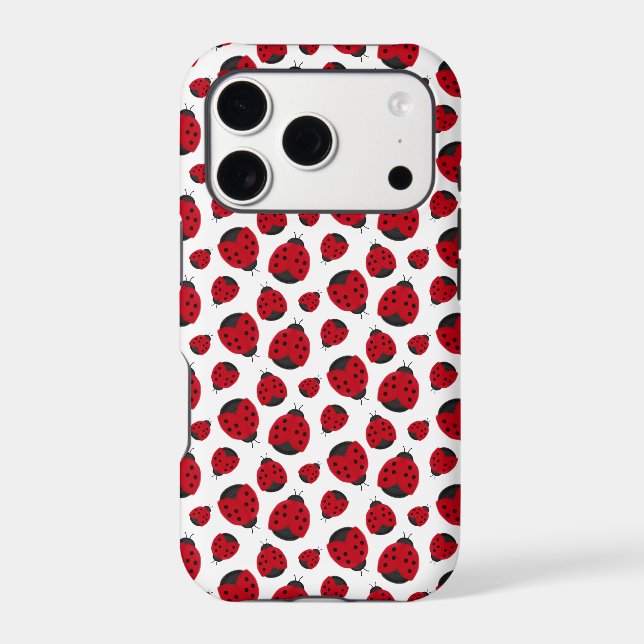 Red Ladybug Pattern Case-Mate iPhone Case (Back)
