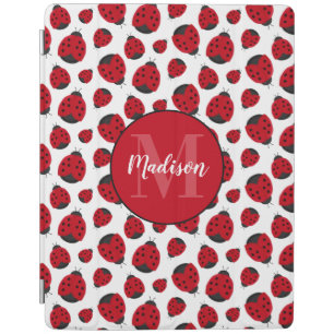 Red Ladybug Pattern Personalized iPad Smart Cover