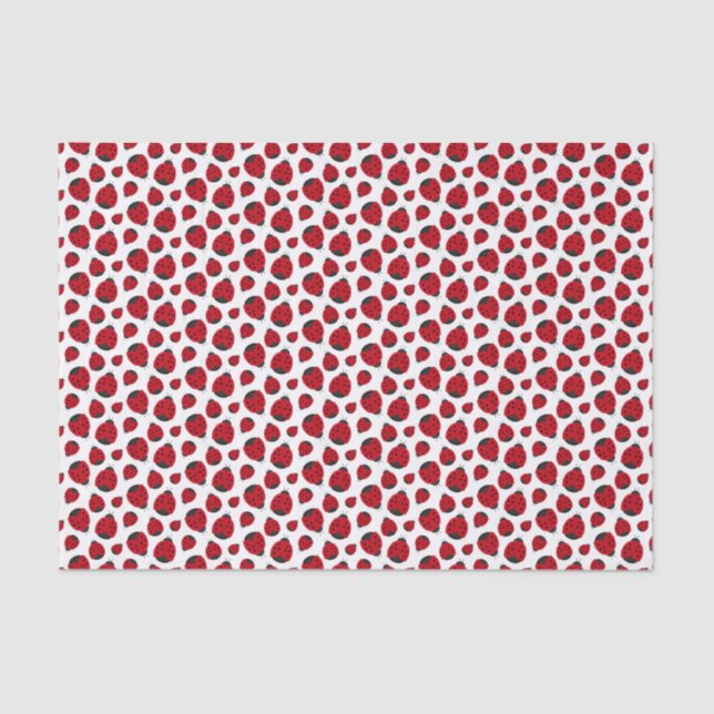 Red Ladybug Pattern Tissue Paper (Front)