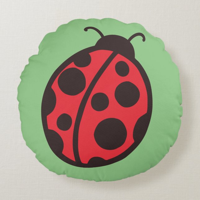 Red Ladybug Pillow  (Front)