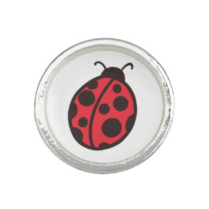Red Ladybug Ring