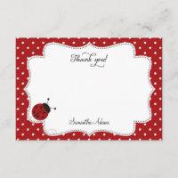 Red Ladybug Thank You Card