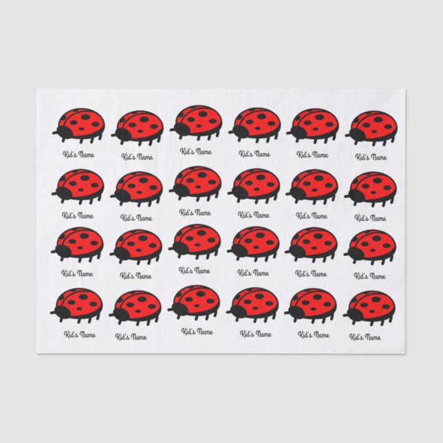 Red ladybug tissue paper (Front)