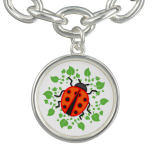 Red ladybugs bracelet