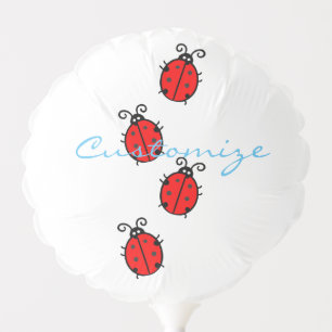 Red Ladybugs Crawling Thunder_Cove Balloon