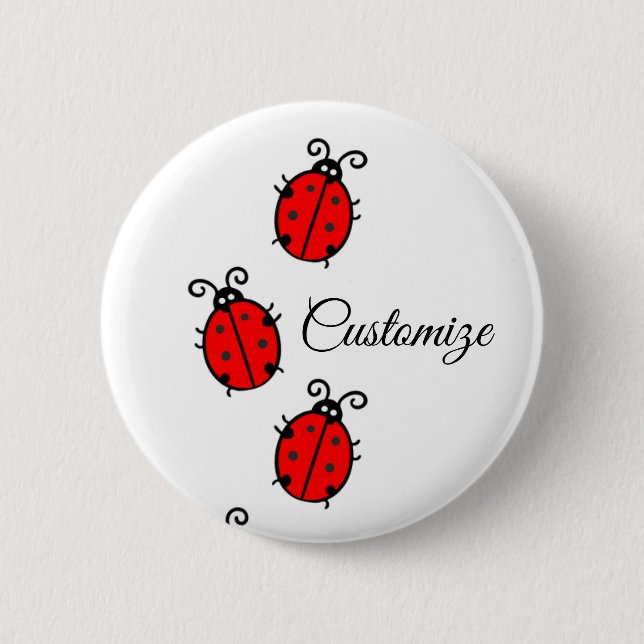 Red Ladybugs Crawling Thunder_Cove Button (Front)