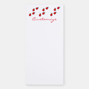 Red Ladybugs Crawling Thunder_Cove Magnetic Notepad