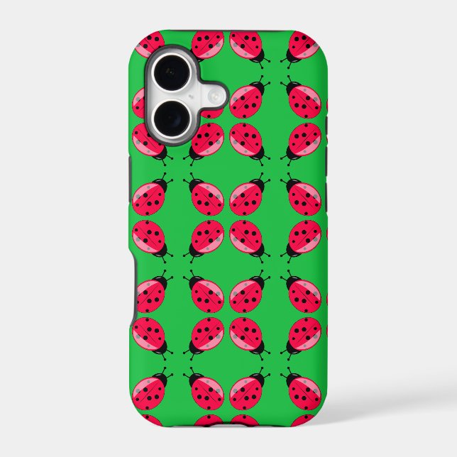 Red Ladybugs Iphone Case (Back)