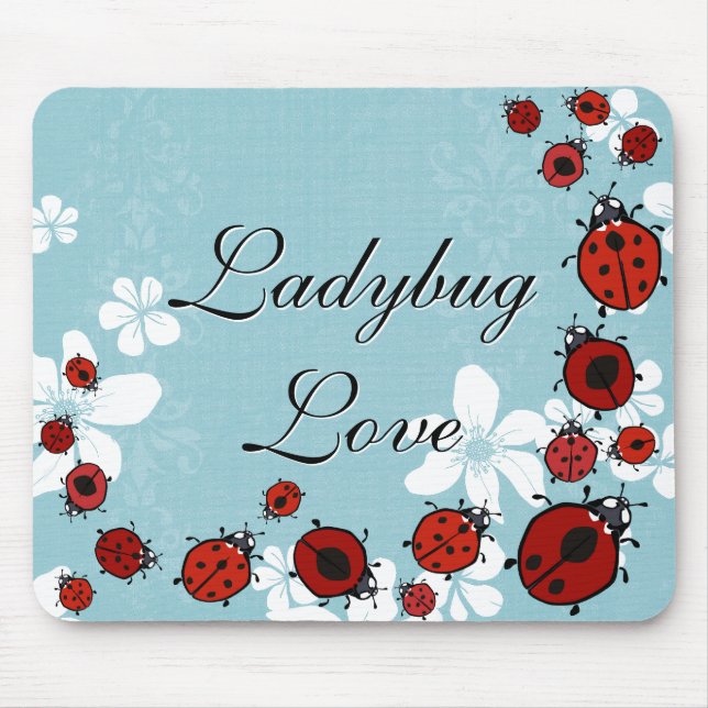 Red Ladybugs Mousepad (Front)