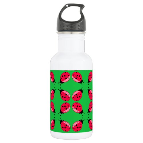 Red Ladybugs Water Bottle