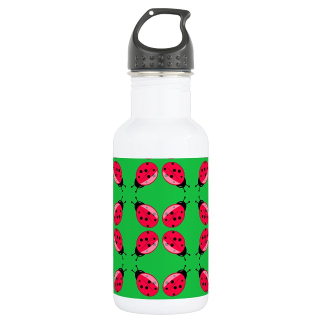 Red Ladybugs Water Bottle (Front)