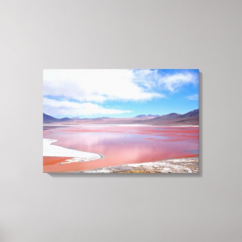 Red Lagoon in Bolivia canvas print