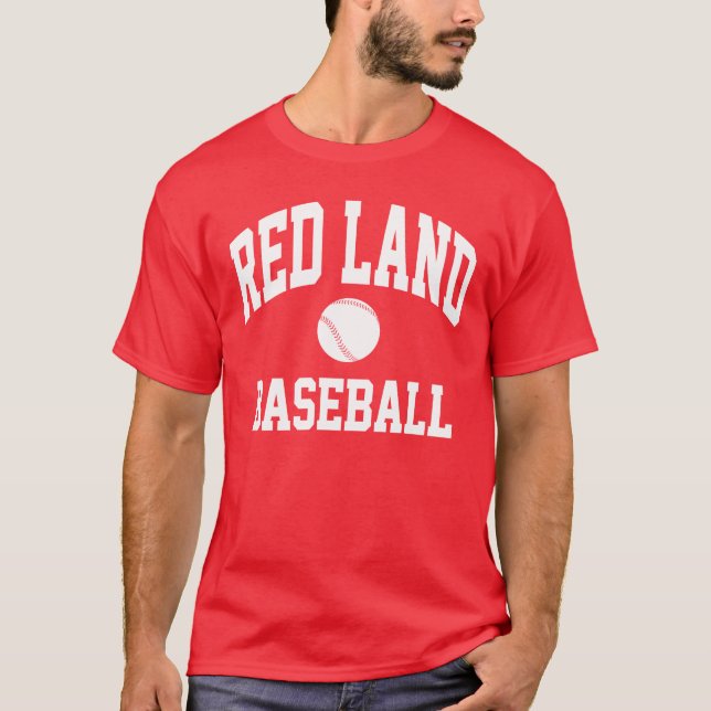 Red Land Baseball T-shirt (Front)