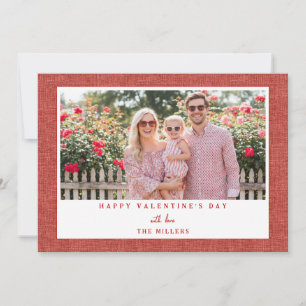 Red Landscape Happy Valentine's Day Photo Card