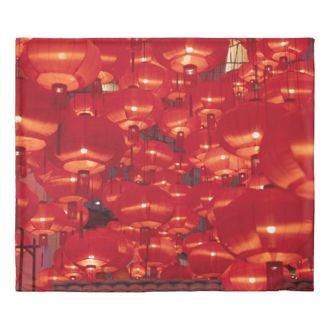 Red Lanterns Chinese New Year Duvet Cover (Front)
