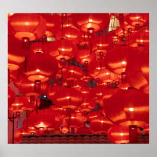 Red Lanterns Chinese New Year Poster