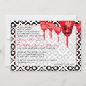 Red Lanterns Wedding Invitation Card (Back)