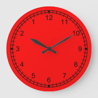 Red Large Clock