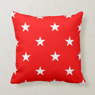 Red Large Stars Pillow