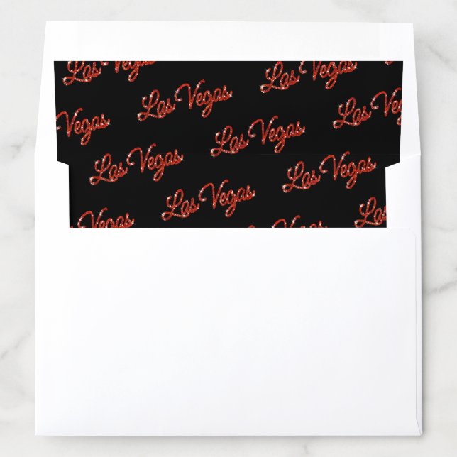 Red Las Vegas Sparkles Envelope Liner (In Envelope)