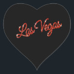 Red Las Vegas Sparkles Sticker<br><div class="desc">This Las Vegas sticker is accented with sparkly red type on a black background. It is part of the Red Las Vegas Sparkles Wedding Collection,   and is perfect as an envelope seal or favor decoration.</div>