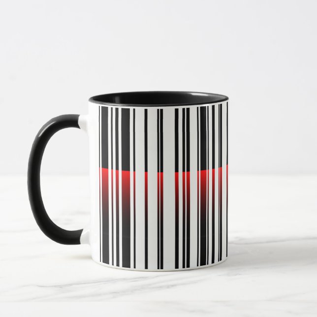Red Laser On Barcode Mug (Left)