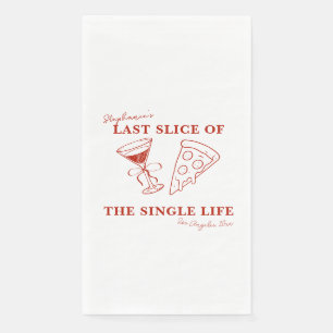 Red Last Slice of the Single Life Bachelorette  Paper Guest Towels