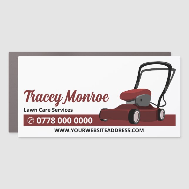 Red Lawn-Mower, Lawn Care Services Car Magnet (Front)
