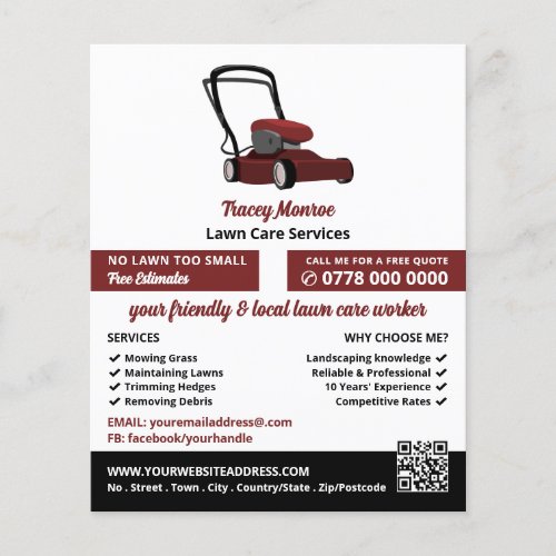 Red Lawn_Mower Lawn Care Services Flyer