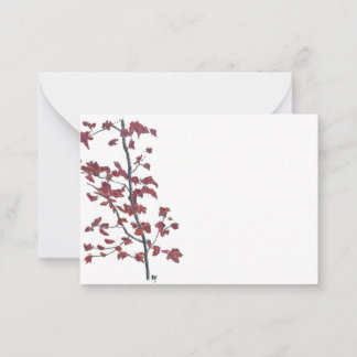 Red Leaf Note Card