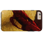 Red Leaf on Beach Abstract Impressionist