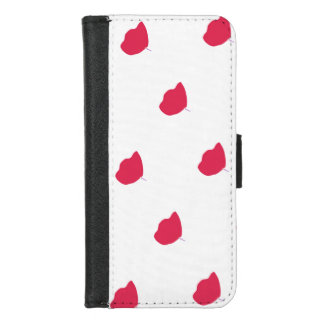 Red leaf print iPhone 8/7 Wallet Case.            