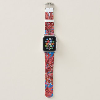 Red Leaf Tree In Fall Apple Watch Band