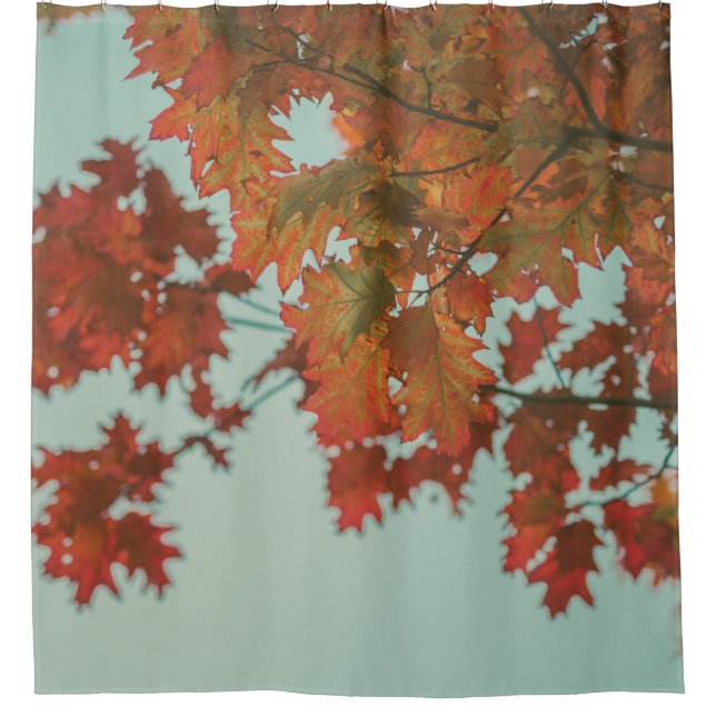 RED-LEAFED TREE SHOWER CURTAIN (Front)