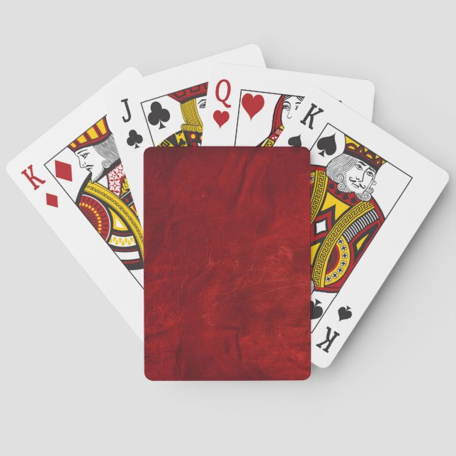 red leather abstract poker cards (Back)