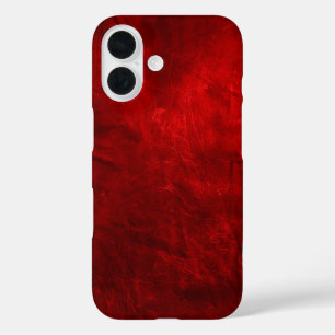 Red Leather Background iPhone 16 Case