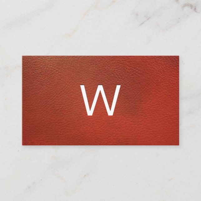 Red Leather Business Card (Front)