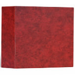 Red Leather Fashion Fabric 3 Ring Binder