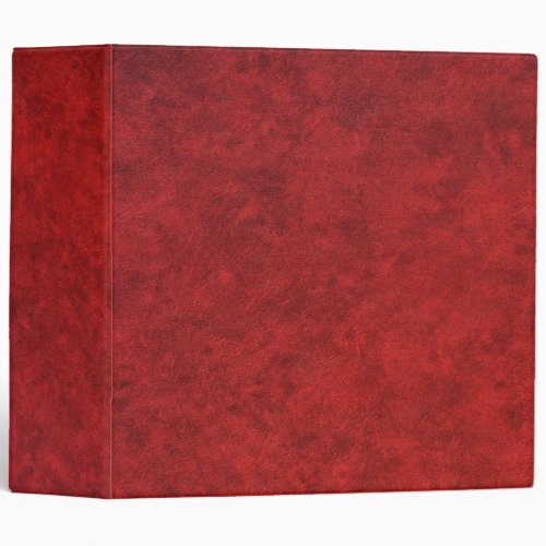 Red Leather Fashion Fabric 3 Ring Binder